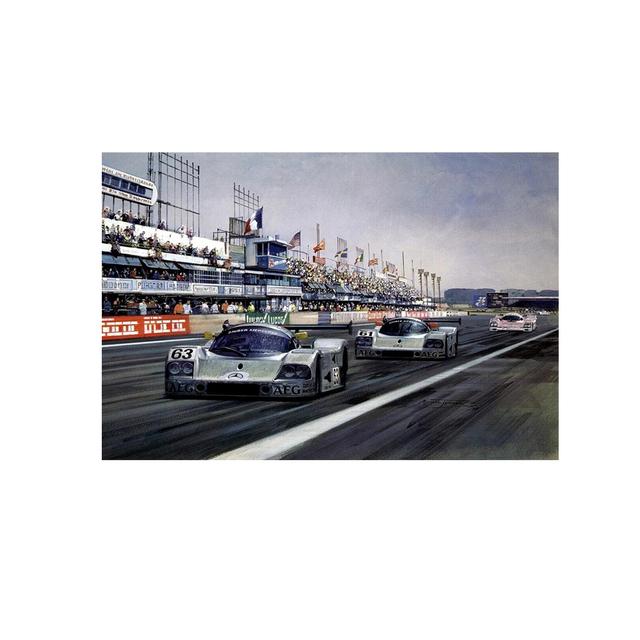 Solid Wood Frame 24 Hours Of Le Mans Original Race Car Poster Print On Canvas Wall Art Painting Picture For Living Room Home Decoration