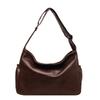Stylish and simple tote bag large capacity soft leather casual versatile shoulder bag retro commuter messenger bag