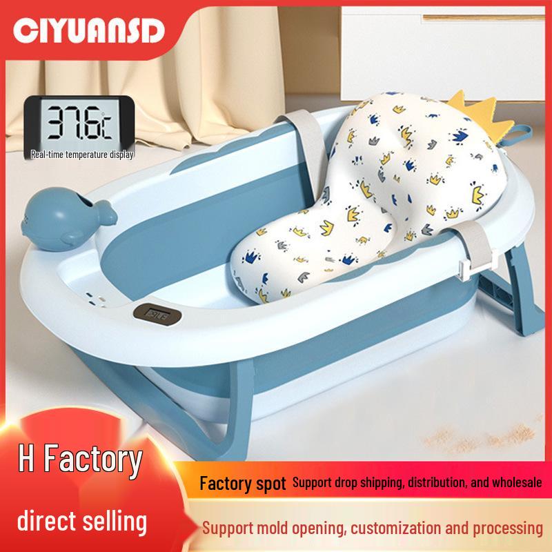 Foldable Dual-Use Baby Bathtub for Newborns - Sit & Lie Positions