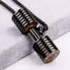 BEPAN Strength Training Dumbbell Necklace Alloy Retro Fitness Series Pendants Bag Charm Bead Chain Dumbbell Sports Necklace