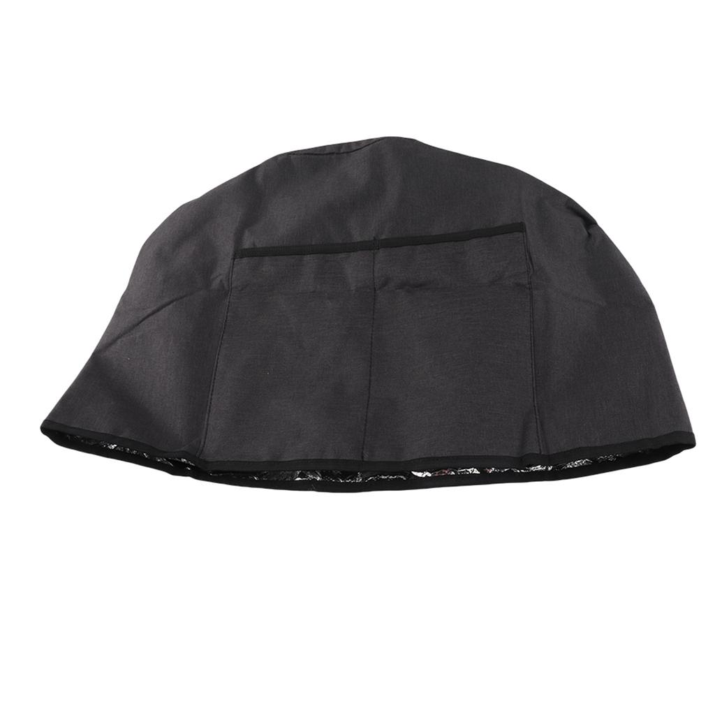 Round Pressure Cooker Dust Cover Protective Cover with Pocket Kitchen Appliances AccessoriesBlack 38x38.7cm