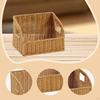 Imitation Rattan Basket Bathroom Vanity Tray Decorative PP Wicker for Organizing Office