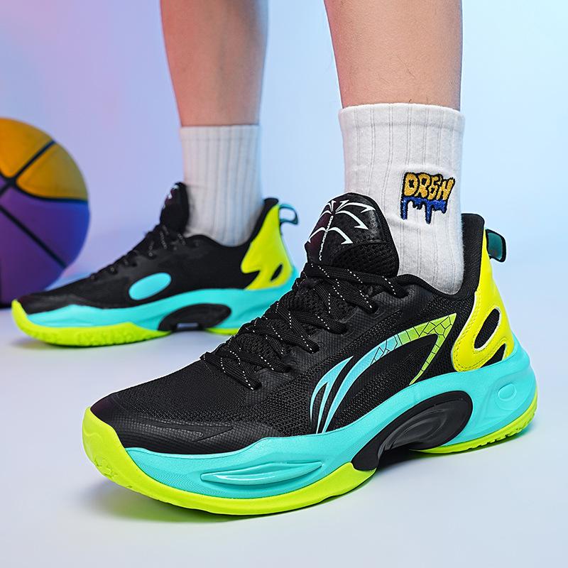 Special Basketball Shoes 2025 New Mesh Breathable Sports Sports Students Ultra-light Shock Absorption Running Shoes Friction Sound