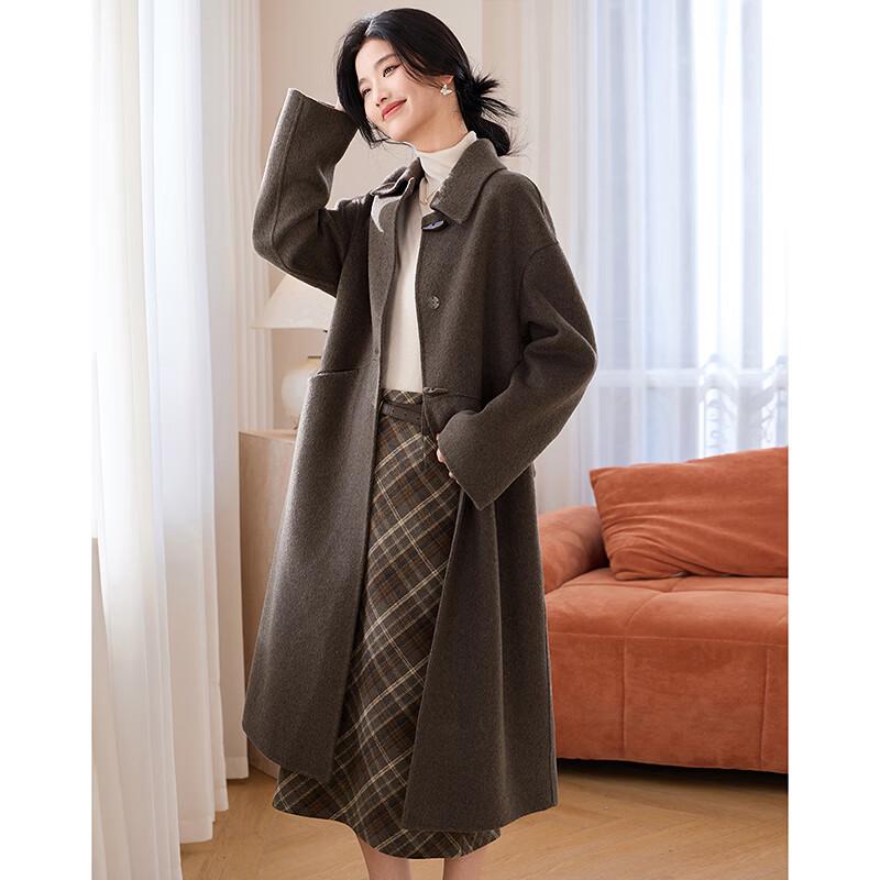 Sisui Nianhua Women's Elegant Mid-Length Wool Coat Y145039N1