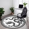 1pc Dragon Yin Yang Carpet, Round Non Slip Durable Large Size Office Carpet, Suitable for Office