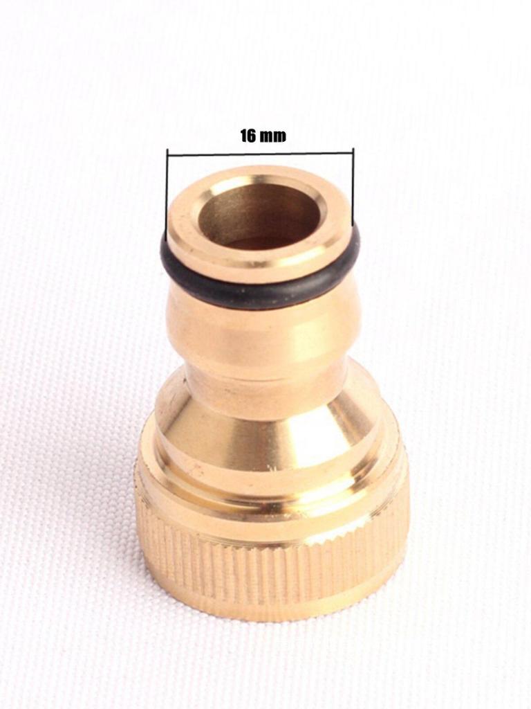 4-Point Brass Quick Connect Faucet Adapter for Water Guns and Washing Machines