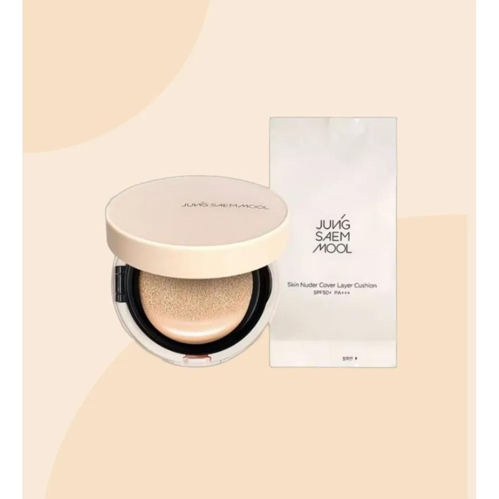 

JUNG SAEM MOOL Skin Nuder Cover Layer Cushion (Main Product + Refill) Medium deep