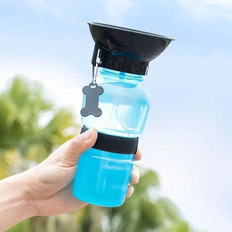 500ml Dog Water Bottle Portable Pet Travel Water Cup Dispenser Drinking Bowl Extrusion for Dog Cat
