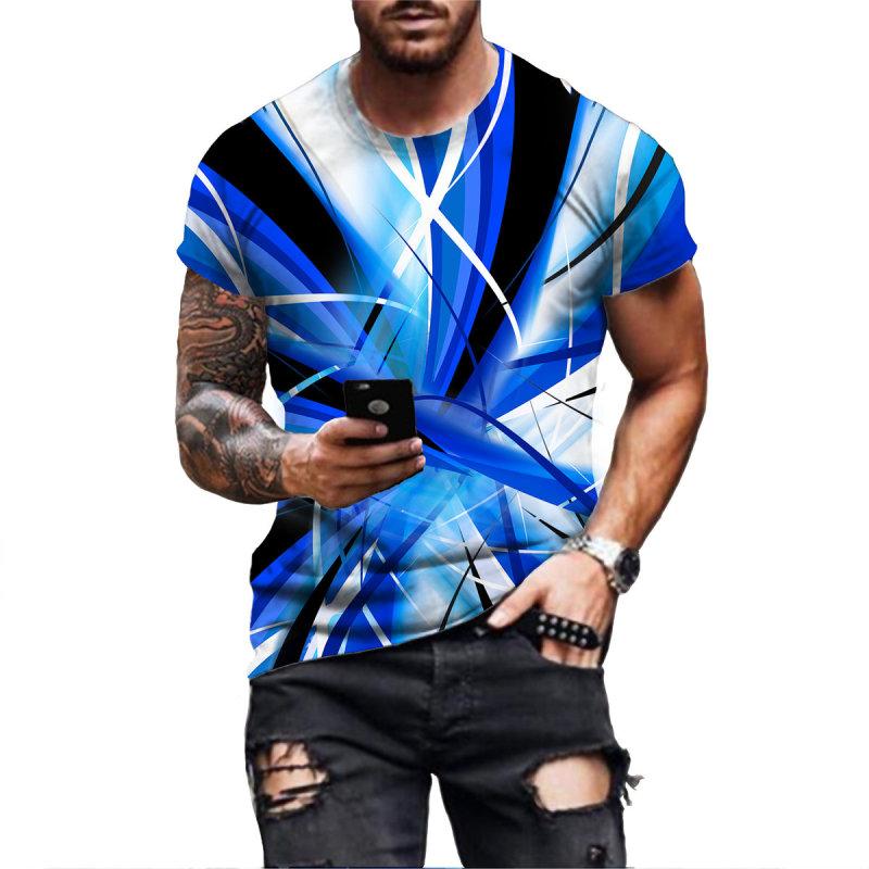 

Модная летняя футболка, мужская футболка с оптической иллюзией и графическим 3d принтом, дышащая футболка в уличном стиле, уличная футболка