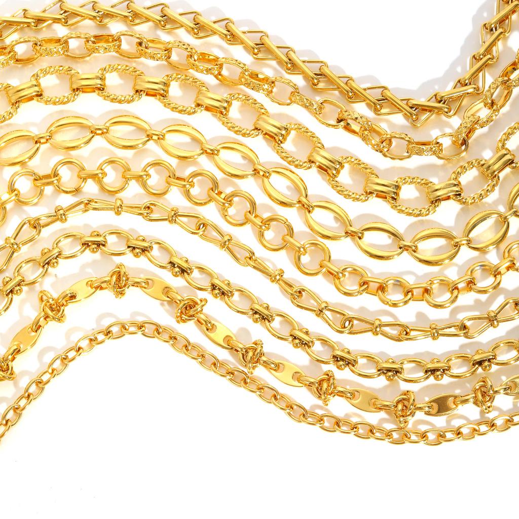 Solid Stainless Steel Chunky Chain Necklace for Women, Simple Link Chain Chokers, Fashion Non Tarnish Jewelry