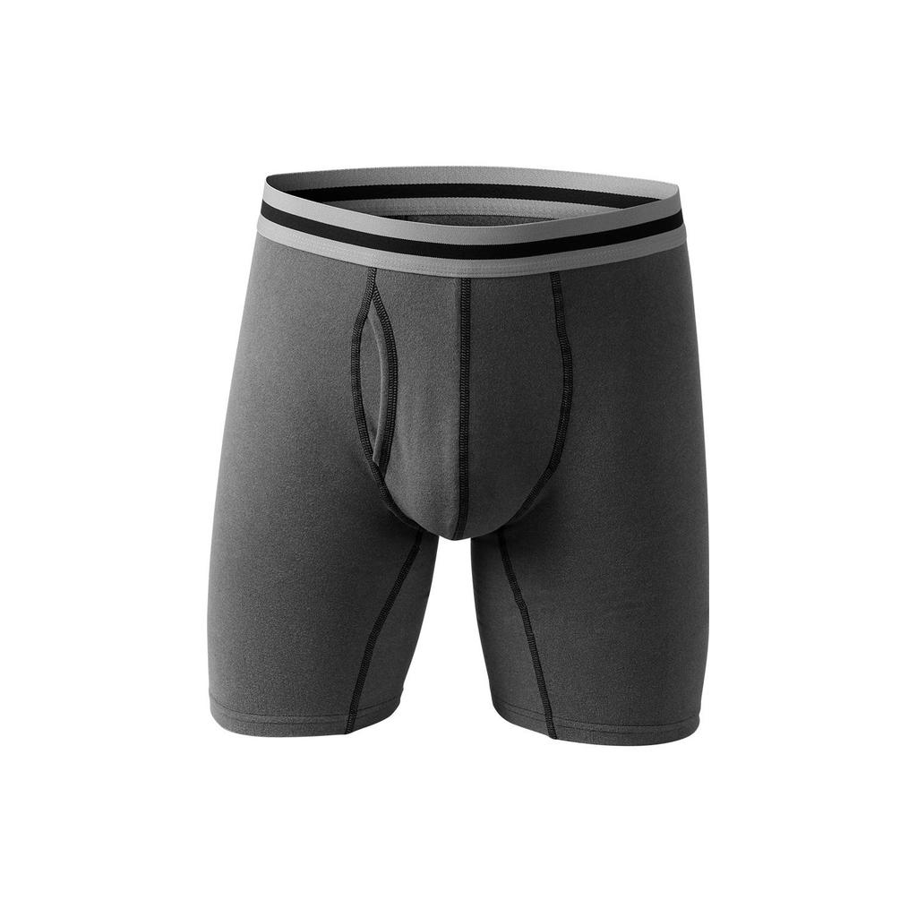 Men's Warm Long Boxer Briefs, Plus Size, Medium Waist, Wear-resistant