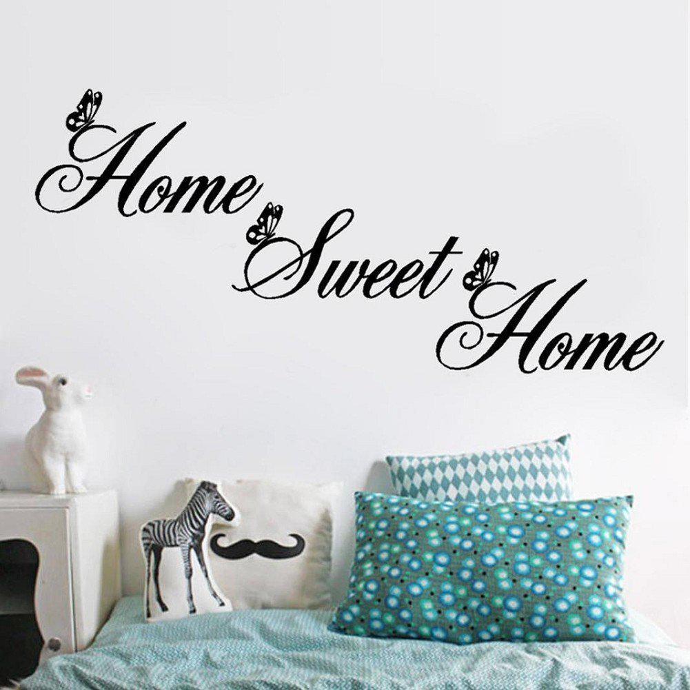 New Style 'Home Sweet Home' Proverb Wall Sticker for Living Room/Bedroom - Exquisite Carving KS069