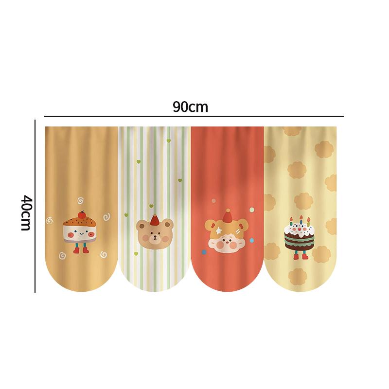Short Door Curtain Irregular Door Window Curtains Short Curtain Cabinet Wardrobe Dust-proof Cover Home Kitchen Supplies