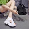 High-heeled Roman beach shoes summer new muffin comfortable fish mouth inner height increase thick-soled wedge sandals