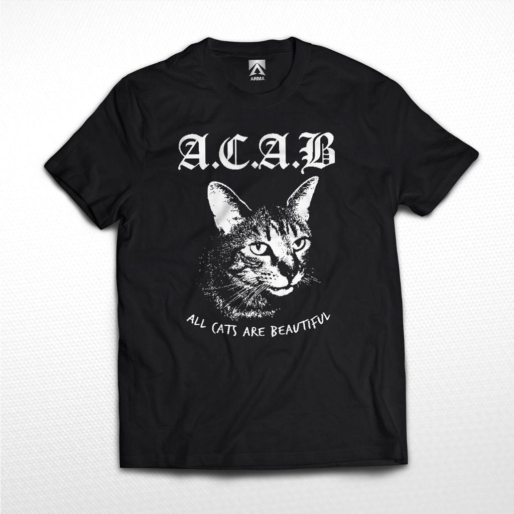 Acab Alla katter är vackra T-shirt 100% Bomull