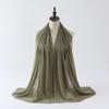 New pearl rope edge chiffon scarf women's shawl multi-functional shawl light and breathable headscarf veil
