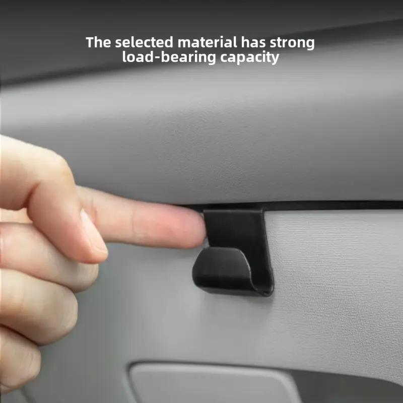 2 Streamlined Car Storage Hooks Compact Wall Mounted Glove Box and Interior Accessories Organizer Durable Plastic