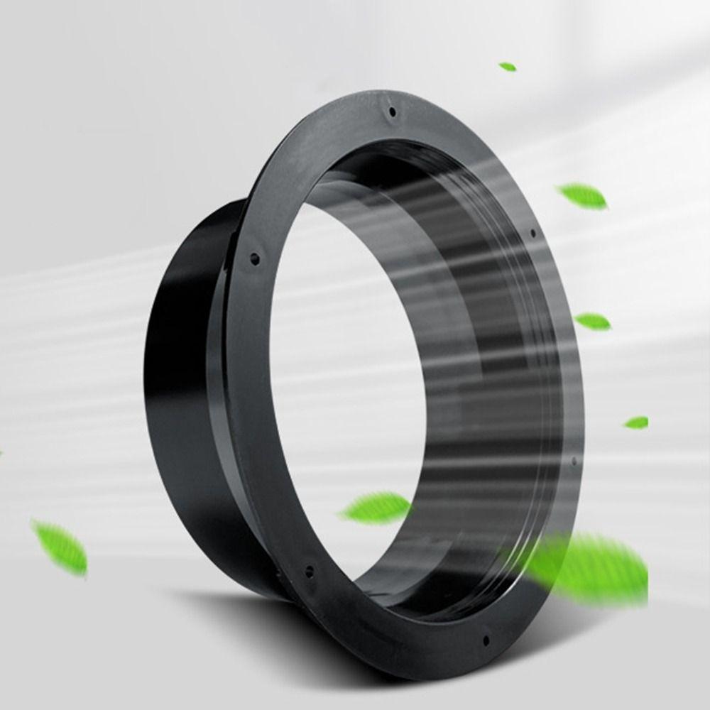 Black Exhaust Duct Connector Flange ABS Pipe Air Vent Connector  for Exhaust Air System