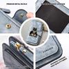 Gothic Skull Pattern Long Wallet for Men Women Daily Use PU Leather Card Holder Purse with Zipper Pocket