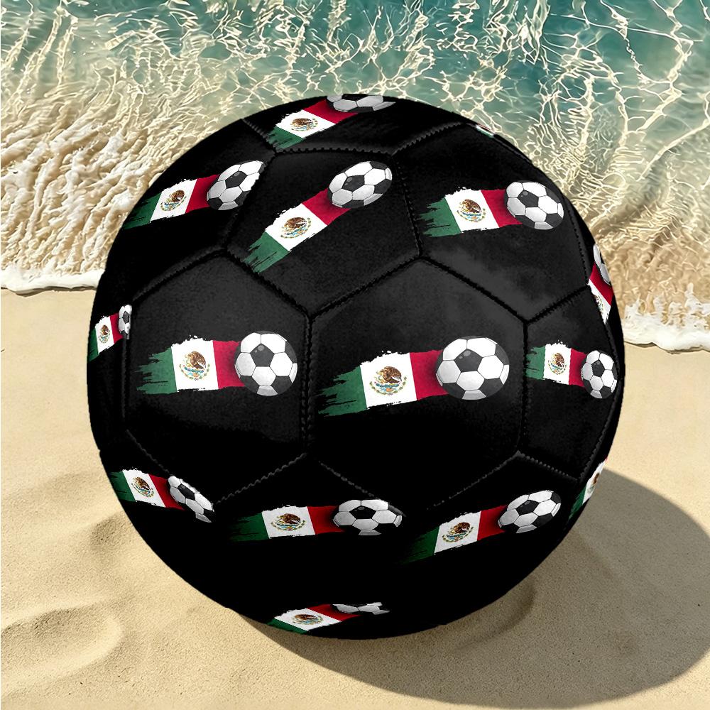1 ud. Balón de Fútbol Talla 5 con Escudo de Fútbol de México para Oficina, Adecuado para Partidos de Práctica/Entrenamiento de Torneo, Ligero y Duradero mxg7032