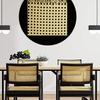 Octagonal Weave Rattan Webbing Roll 35-40cm Woven Net Rattan PE Plastic Rattan  Cabinet Craft