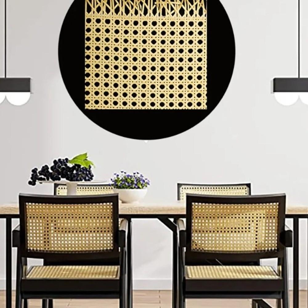 Octagonal Weave Rattan Webbing Roll 35-40cm Woven Net Rattan PE Plastic Rattan  Cabinet Craft