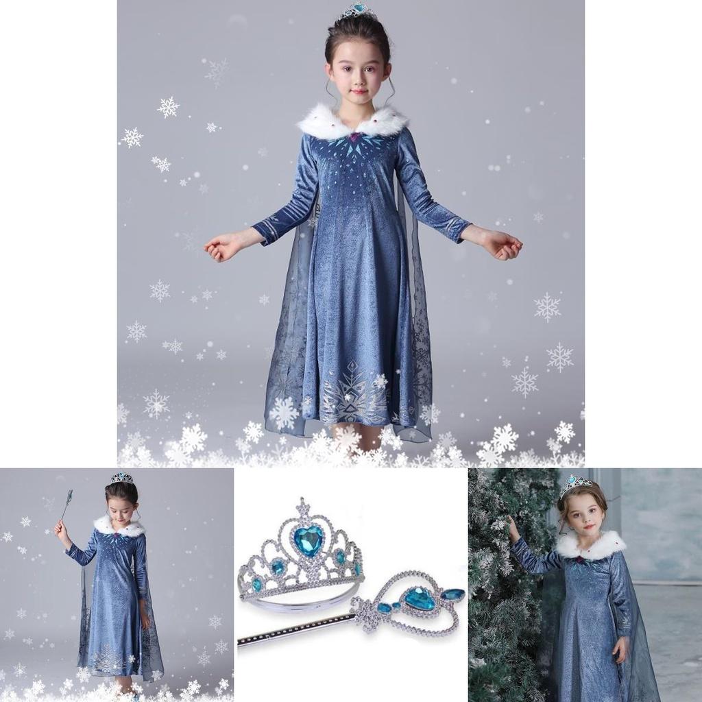Elegant Frozen Princess Elsa Dress For Girls Ideal Christmas Party Outfit