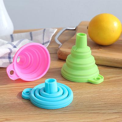 1/3Pcs Foldable Funnel Silicone Collapsible Funnel Portable Funnels For Fuel Hopper Collapsible Beer/ Oil Funnels Kitchen Tools