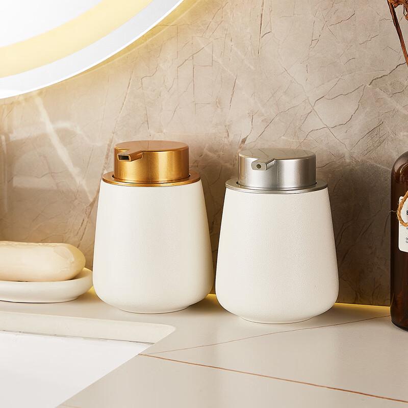 OIMG Frosted Ceramic Pump Dispenser Bottle