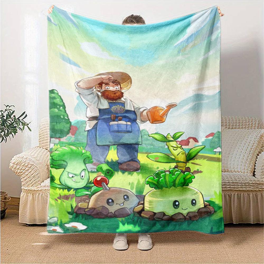 Plants Vs. Zombies Blanket Soft Warm Cozy Suitable for Bedding Seaside Livingroom for All Occasions Modern Style Birthday Christmas Gift Blanket