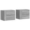 VidaXL Tables de chevet murales 2 pcs sonoma gris 45x30x35 cm 848336