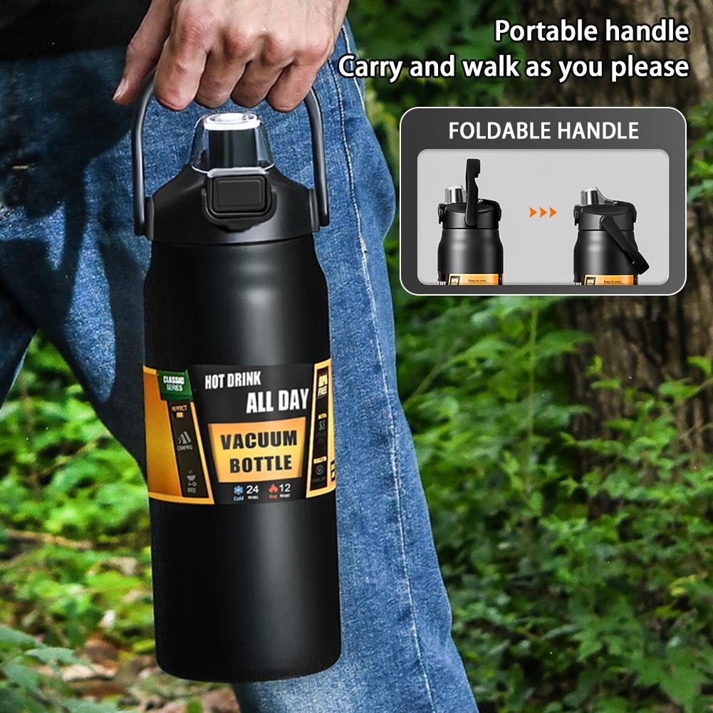 800-1500ML Steel Thermo Bottle Portable Big Cap Insulated Water Bottle Thermo Outdoor Sports Water Vacuum Flask