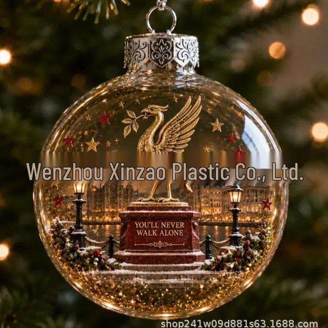 Kreativer Transparenter Weihnachtsbaum-Dekorationsball - Sportfest Kunststoff-Anhänger-Packung
