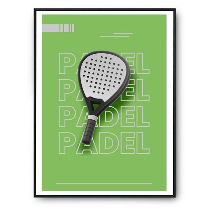 Affiche - PLANETEE - Padel Typographie Moderne - A4 - Sans cadre - Contemporain