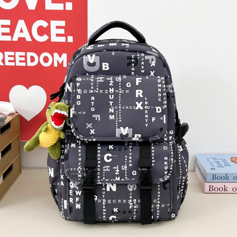 Schoolbag Large Capacity Cute Star Backpack Female Korean Niche Transparent Pain Bag High Value Junior High School Student School Bag