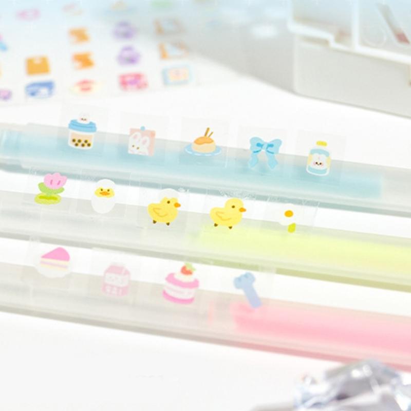 Decorative Sticker Book 63Sheets/Pad Water Resistant PET Sticker for Journal Notebook Planner Album Embellishments