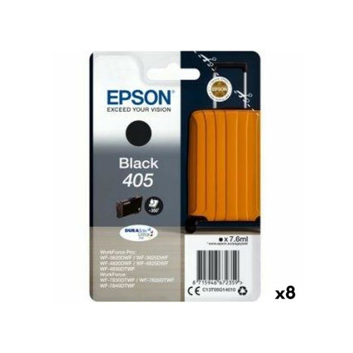 Cartouche d'encre - Epson - 405 - Noir - Pack de 8 - Dimensions 10,5x14x26 cm
