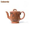 200ml Ancient Yixing Purple Clay Teapots Artists Handmade Pine Bamboo Pot Raw Ore Downhill Mud Kettle Chinese Zisha Tea Set Gift