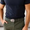 Zinc Zinc Alloy Canvas Waistband Solid Color Sturdy Cloth Belt Fashion Men Weaving Belt  Gifts
