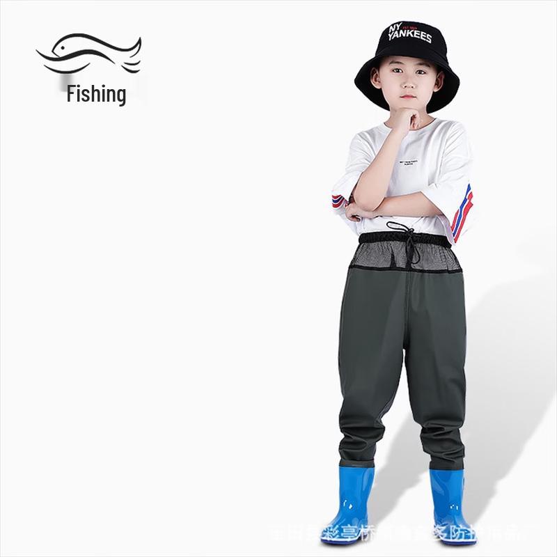 Yudoduo Kids' Waterproof Fishing Waders with Boots