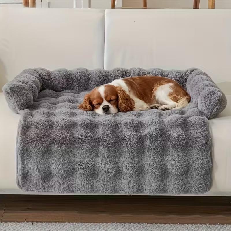 Plush Anti-Scratch Non-Slip Pet Mat for Cats & Dogs - Thickened Sofa Dog Bed