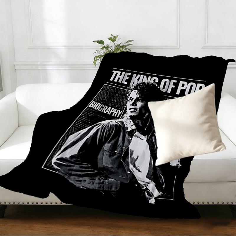 Coperta Stampata Michael Jackson - Morbida e Confortevole, per Camera da Letto, Viaggio, Divano, Decorazione Casa - Regalo di Compleanno Natale per Amico