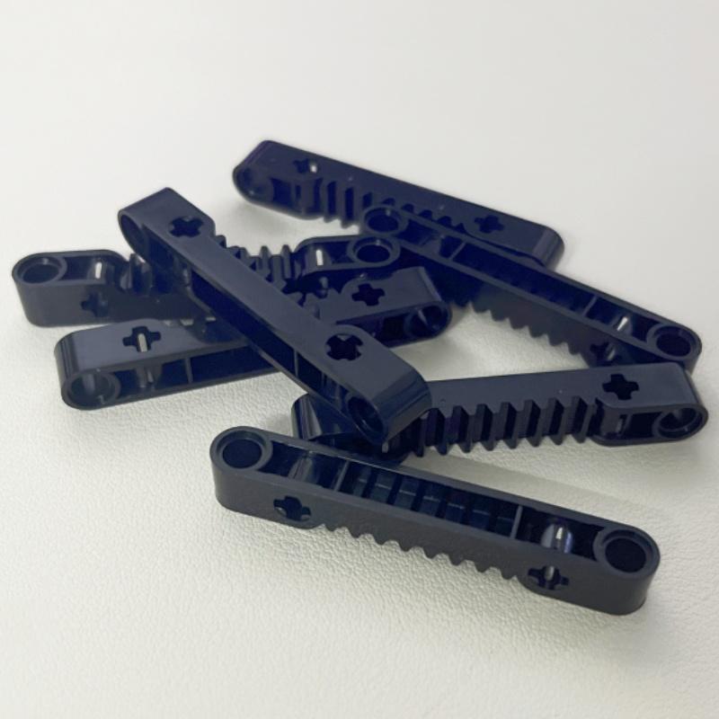 87761 Gear Rack 1 x 7 Axle Pin Holes Bricks Collections Bulk Modular GBC Toy For Technical MOC DIY Buildings Blocks Compatible