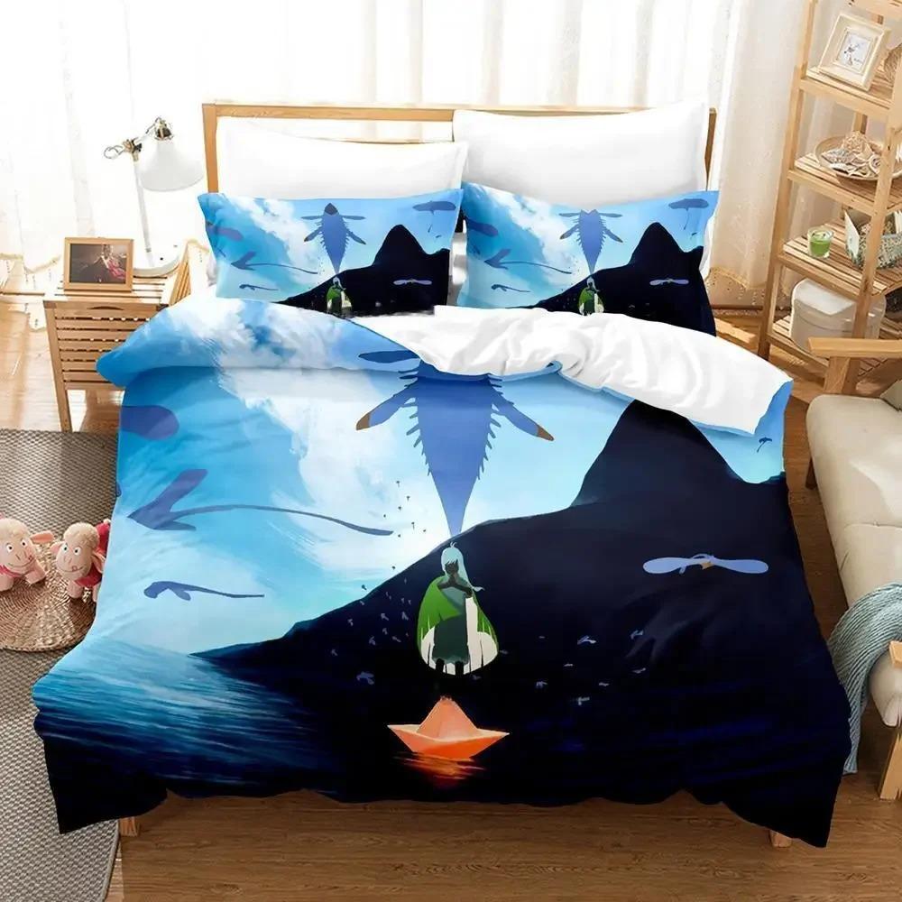 

Durable Stylish Game SkyChildren of the Light Cartoon Anime three piece Adult Kid Bedroom Sets 3D Print bed Quilt Comforter (quilt)-EU Single(135*200cm)3pcs