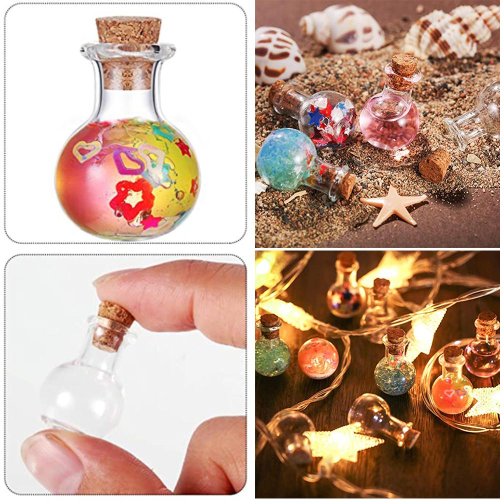 Cork Stoppers Mini Wishing Bottles Drifting Bottles Glass DIY Crafts Bottle For Home Decor Crafts Projects Party Favors