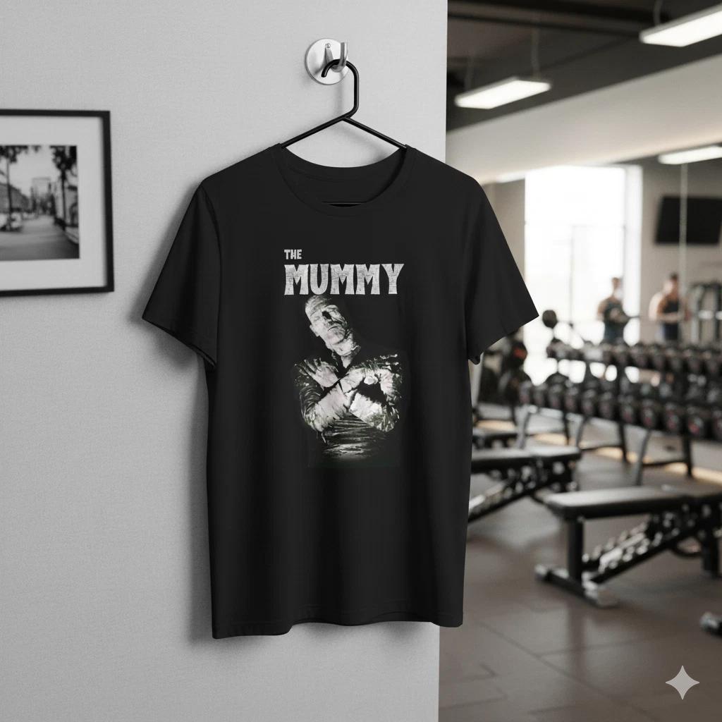 The Mummy Horror Movie T-Shirt Black Vintage Monster Graphic Tee - T862 4XL