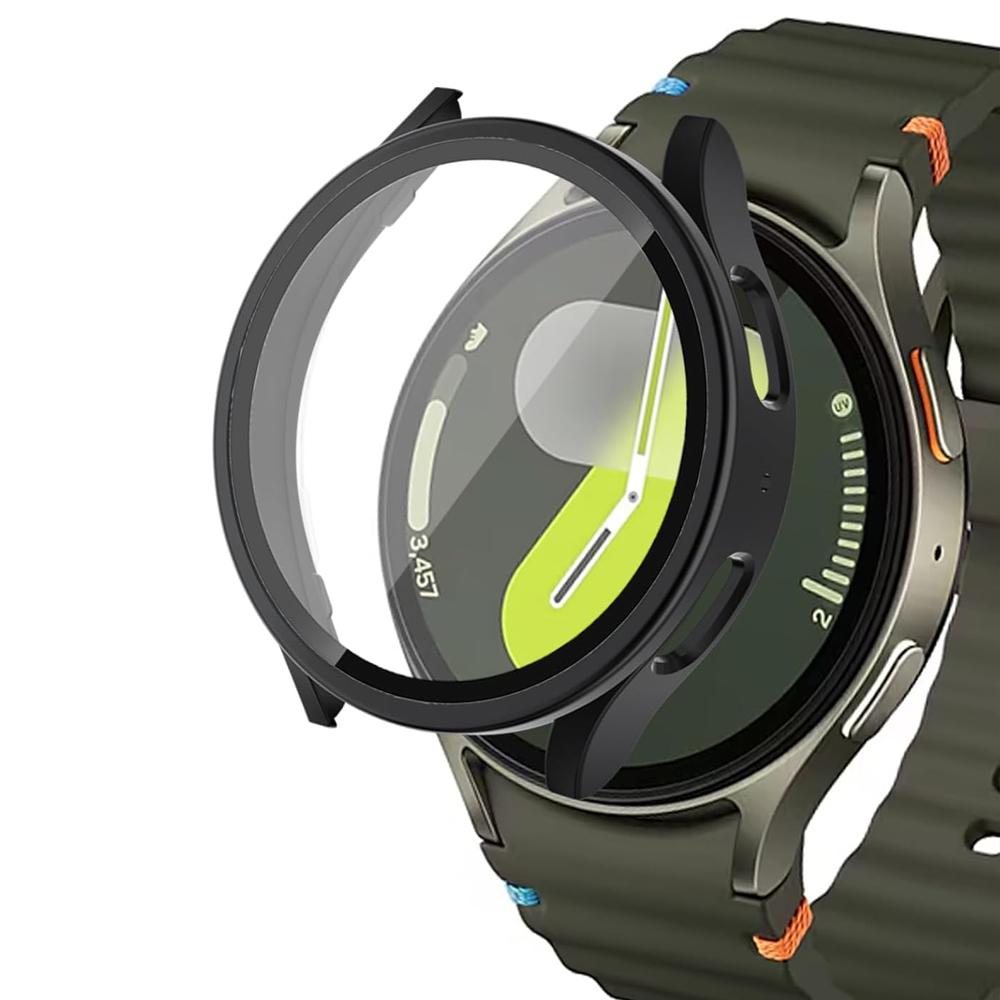 Case for Samsung Galaxy watch 7/6/5/4 44mm 40mm Protective Full Screen protector Tempered Glass PC bumper Galaxy watch 7 Cover