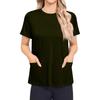 Camicia da donna post-operatoria a maniche corte colorata con chiusura posteriore e tasca