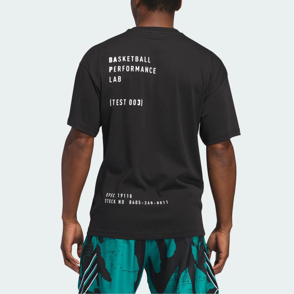 Adidas Select Foundation Logo Basketball Round Neck Pullover Short Sleeve T-Shirt Men T-Shirts Black White JN7116