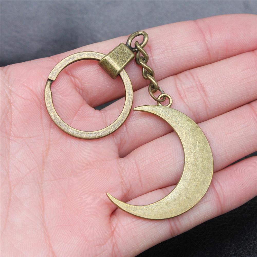 30mm Keychains Sun Moon Pentagram Vintage Jewelry Supplies QY047
